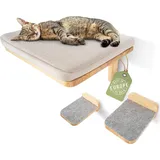 WOOWOOD® Kletterwand Katzen inkl. 2X Katzentreppe Wand [extrem Stabil] Katzen Wandelemente, Kratzbaum Wand, Katzenhängematte, Katzen Wand, Katzenwand, Wandkratzbaum, Katzenmöbel, Kletterwand Katzen