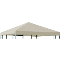 DEGAMO Pavillonersatzdach, für Metall- und Alupavillon 3x3 Meter, ecrufarben, PVC-beschichtet wasserdicht