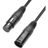 Adam Hall 3 STAR Serie DMX Kabel 5-Pol XLR male auf XLR female, schwarz, 3m