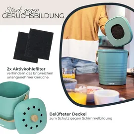 HMF Nachhaltiger Biomülleimer 3780 3 l Schwarz