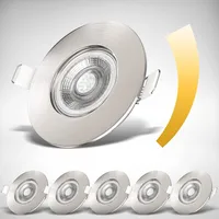 B.K.Licht - 230V 4,9W, 480lm, LED dimmbar, IP44, warmweiß,