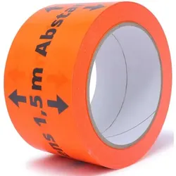 Hinweisband PVC "1.5 m Abstand" Bodenmarkierung, 66 m x 60 mm