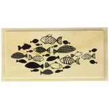 KnorrPrandell Fischschwarm Stempel Holz 9,5 x 4,7 cm