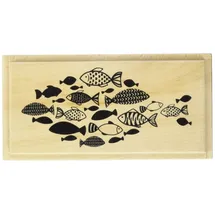KnorrPrandell Fischschwarm Stempel Holz 9,5 x 4,7 cm