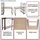 MCW Schreibtisch, mit Regal MCW-K81, Laptoptisch Bürotisch Arbeitstisch, 100x60cm Metall MDF ~ Marmor-Optik weiß