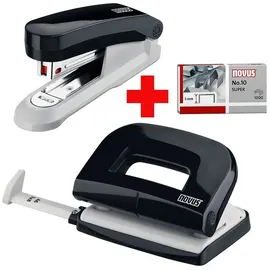 Novus Locher und Heftgeräte Set E210/E15 schwarz