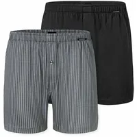 SCHIESSER Boxershorts Multipacks grau / schwarz 3XL 2er Pack