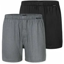 SCHIESSER Boxershorts Multipacks grau / schwarz 3XL 2er Pack