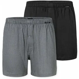 SCHIESSER Boxershorts Multipacks grau / schwarz 3XL 2er Pack
