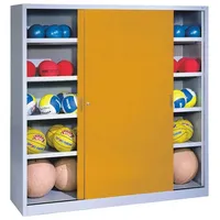 C+P Ballschrank mit Vollblech-Schiebetüren (Typ 4), HxBxT 195x120x50 cm,