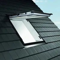 Roto Designo Comfort i8 i88G 074/160 K2EF Größe 074/160, Kunststoff weiß, 2fach Premium, Alu Anthrazit-Metallic, Elektrisch, Funk