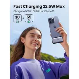 UGREEN 5000mah Power Bank With Built-In Usb-C Connector Powerbank - schwarz - 5000 mAh,