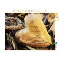 Calvendo Puzzle Romantisches Herz aus Holz 1000 Teile Lege-Größe