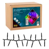 IDENA Galaxy Regenbogen 800 LED Lichterkette NewTec mit 8 Stunden Timer Funktion & Dimmer, inkl. Netzteil, ca. 17,8 m - Außen