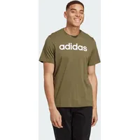 Adidas Essentials Single Jersey Linear Embroidered Logo T-Shirt Olive Strata 2XL