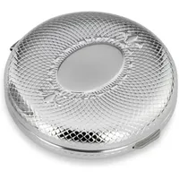 Pillendose rund Filigran 3 Fächer 6x2 cm Premium Silber Plated edel versilbert