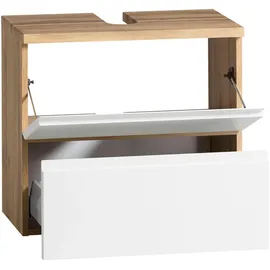 Held Waschbeckenunterschrank Varese ca. 60x59 cm, Weiß/Eiche