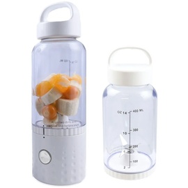 vitaliano tragbarer Smoothie Maker to go im Bundle mit extra Flasche, 500ml, USB, spülmaschinenfest, leichter Mixer für Frische unterwegs, dt. Anleitung