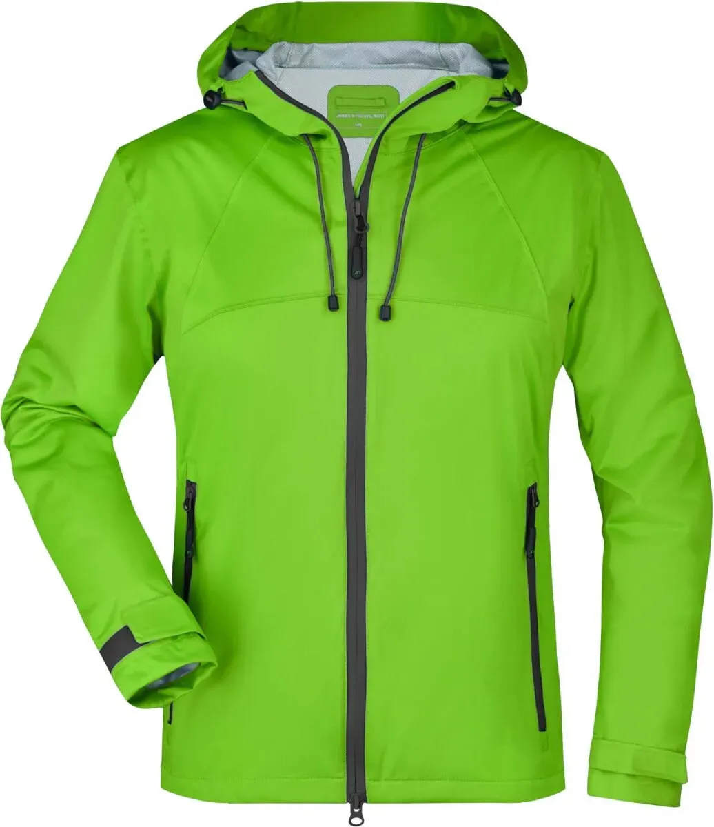 James & Nicholson Damen 3-Lagen Softshell Jacke Softshell-Jacke JN1097 spring green/iron grey L