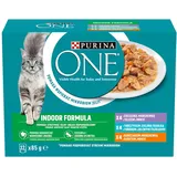 Purina One Indoor Formula Futter für ausgewachsene Katzen 12x85g