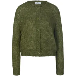 Strickjacke überschnittener Schulter Peter Hahn grün, 42