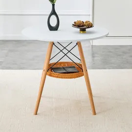 stilvora Esstisch Ø 80 cm weiß