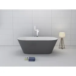 Badewanne DEHLIA grau freistehend Jet-Line 1700x800 Bad Ausstattung