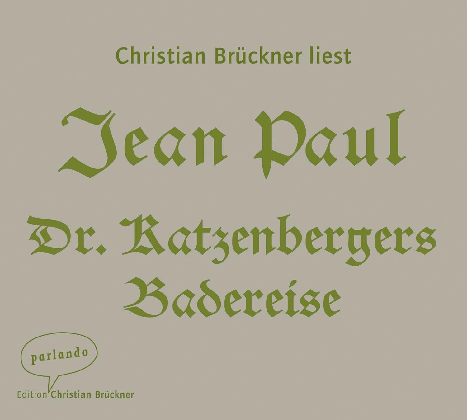 Dr. Katzenbergers Badereise  5 Audio-Cds - Jean Paul (Hörbuch)