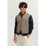 Bugatti Modern Fit Sweatjacke Beige/Braun L