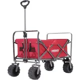 Arebos Bollerwagen 423446, faltbar, 100kg Traglast, 89 x 52 x 80cm (L/B/H), rot