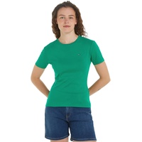 Tommy Hilfiger Damen T-Shirt »NEW SLIM CODY C-NK SS«, mit Logostickerei, Gr. M (38), Olympic Green, , 38187226-M