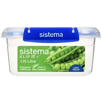 Sistema 881650 Lebensmittelaufbewahrungsbehälter Quadratisch Container 1,15 l Transparent 1