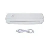 Ejoyous Mobiler Drucker, A4 Thermodrucker Bluetooth Mini Drucker Kabelloser für Büro Zuhause Unterwegs Reisedrucker (White)