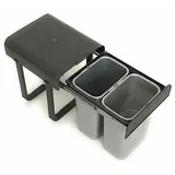 EKOTECH Abfallsammler AS88G Aladin grau.schwarz 2x 8 Liter
