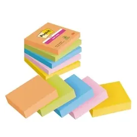 Post-it Super Sticky Boost Haftnotizen extrastark farbsortiert, 5 Blöcke