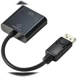 Renkforce RF-5771774 DisplayPort / DVI Adapter [1x DisplayPort Stecker - 1x DVI-Buchse 24+5pol.] Schwarz PVC-Mantel 15 cm