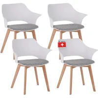 Albatros Esszimmerstuhl Aalborg weiß 4er Set