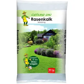 Grüner Jan Rasenkalk 20 kg Gartenkalk Bodenverbesserer Kalkdünger Rasenpflege Garten