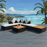 vidaXL Garten-Lounge-Set schwarz 42757