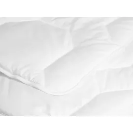 ZOLLNER Sommer Bettdecke, leichte Steppbett, 220x240 cm, weiß - Weiß