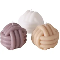 Boltze 3er Set Kerze in Sonderformen, Knot