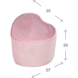 roba Kinderhocker Lil Sofa Herzform rosa