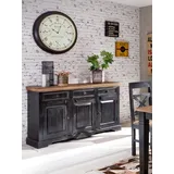 SIT Möbel Sideboard Corsica 150 x 90 x 40 cm Schwarz / Honig