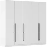 Rauch Kleiderschrank RAUCH "Drehtürenschrank Schrank Garderobe Wäscheschrank Schlafzimmer AVOLA", weiß (alpinweiß), B:226cm H:197cm T:54cm, Holzwerkstoff, Schränke, Kleiderschrank, mit hochwertigen Stangengriffen in Schwarz aus Metall MADE IN GERMANY, Topseller