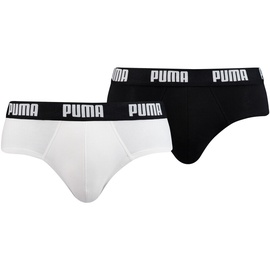 Puma Basic Briefs black/white M 2er Pack