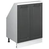 Vicco Dachschrägenschrank Rion, Anthrazit Weiß, Holzwerkstoff, 1 Fächer, Rechteckig, 60x83.8x46 cm, Wohnzimmer, Kommoden + Sideboards, Kommoden