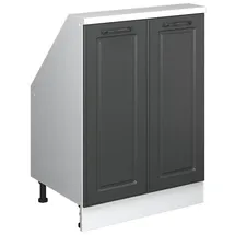 Vicco Dachschrägenschrank Rion, Anthrazit Weiß, Holzwerkstoff, 1 Fächer, Rechteckig, 60x83.8x46 cm, Wohnzimmer, Kommoden + Sideboards, Kommoden