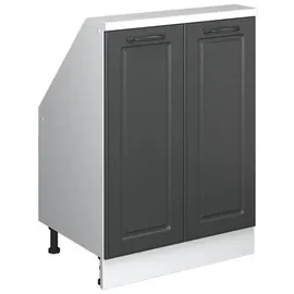 Vicco Dachschrägenschrank Rion, Anthrazit Weiß, Holzwerkstoff, 1 Fächer, Rechteckig, 60x83.8x46 cm, Wohnzimmer, Kommoden + Sideboards, Kommoden