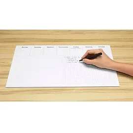 RNK RNK-Verlag Schreibtischunterlage Office - liniert & kariert weiß Papier 48,0 x 33,0 cm, 30 Blatt