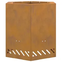 vidaXL - Feuerplatz Braun 48 X 48 X 51 Cm Witterungsbeständiger Stahl